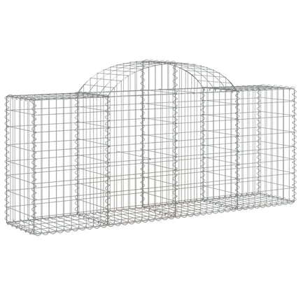 Gabioner bågformade 12 st 200x50x80/100 cm galvaniserat järn