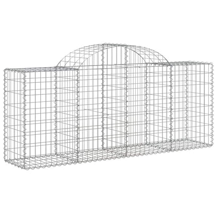 Gabioner bågformade 13 st 200x50x80/100 cm galvaniserat järn