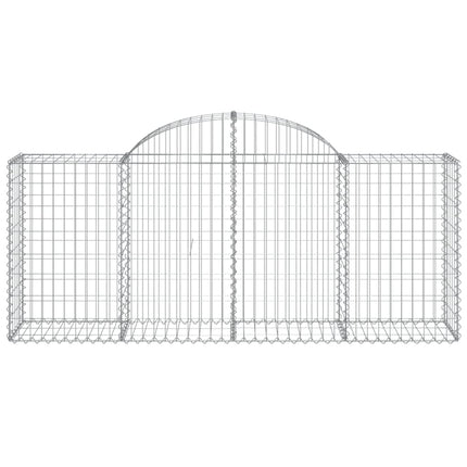 Gabioner bågformade 15 st 200x50x80/100 cm galvaniserat järn