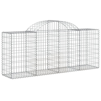 Gabioner bågformade 18 st 200x50x80/100 cm galvaniserat järn