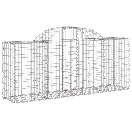 Gabioner bågformade 20 st 200x50x80/100 cm galvaniserat järn