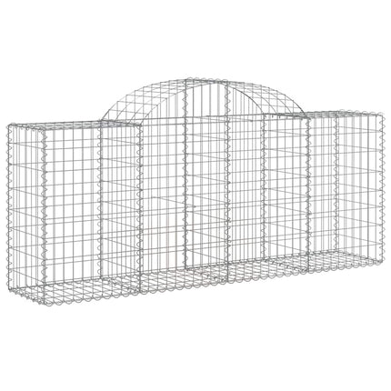 Gabioner bågformade 25 st 200x50x80/100 cm galvaniserat järn