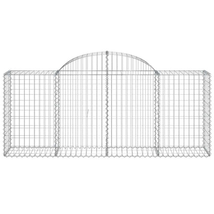 Gabioner bågformade 25 st 200x50x80/100 cm galvaniserat järn
