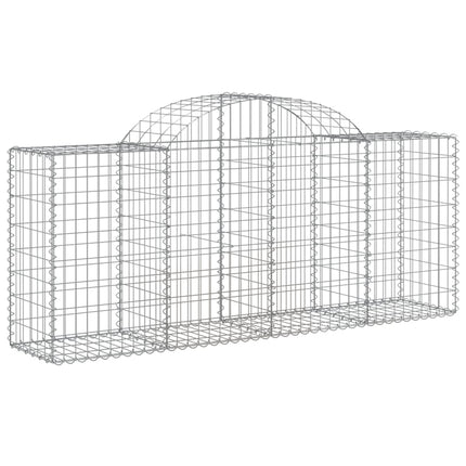 Gabioner bågformade 40 st 200x50x80/100 cm galvaniserat järn