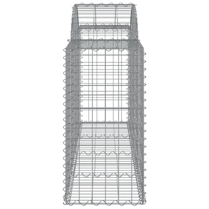 Gabioner bågformade 50 st 200x50x80/100 cm galvaniserat järn