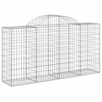 Gabioner bågformade 4 st 200x50x100/120 cm galvaniserat järn