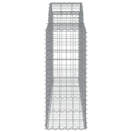 Gabioner bågformade 5 st 200x50x100/120 cm galvaniserat järn