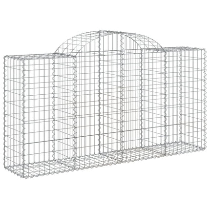 Gabioner bågformade 20 st 200x50x100/120 cm galvaniserat järn