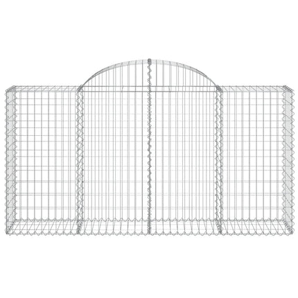 Gabioner bågformade 20 st 200x50x100/120 cm galvaniserat järn