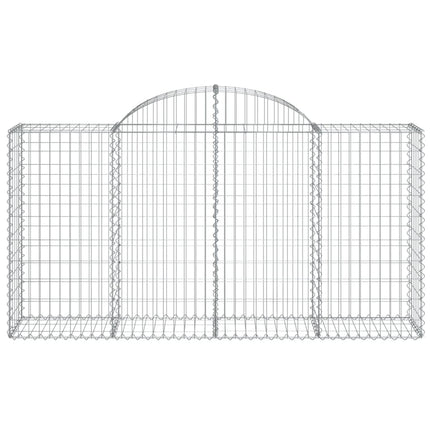 Gabioner bågformade 25 st 200x50x100/120 cm galvaniserat järn
