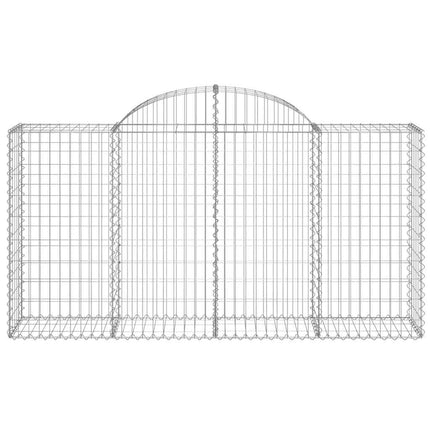 Gabioner bågformade 40 st 200x50x100/120 cm galvaniserat järn