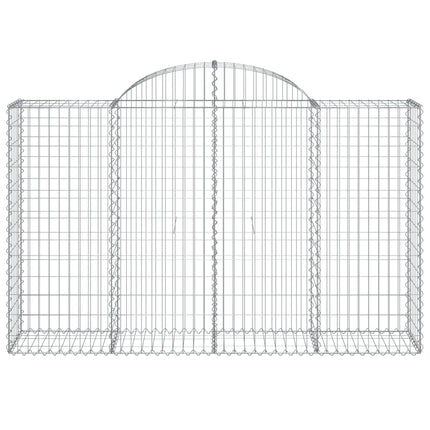 Gabioner bågformade 13 st 200x50x120/140 cm galvaniserat järn