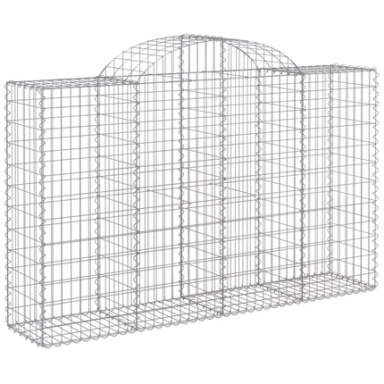 Gabioner bågformade 30 st 200x50x120/140 cm galvaniserat järn