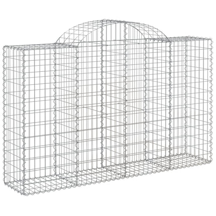 Gabioner bågformade 40 st 200x50x120/140 cm galvaniserat järn