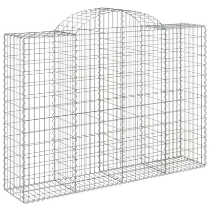 Gabioner bågformade 4 st 200x50x140/160 cm galvaniserat järn