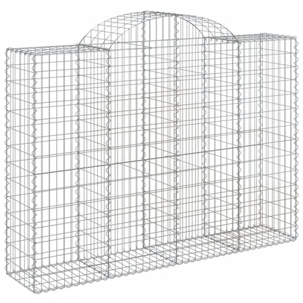 Gabioner bågformade 7 st 200x50x140/160 cm galvaniserat järn