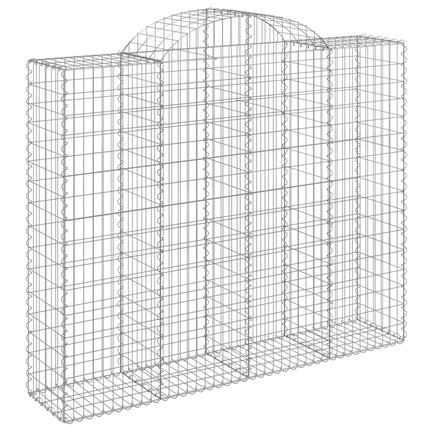Gabioner bågformade 6 st 200x50x160/180 cm galvaniserat järn