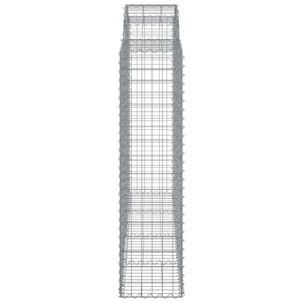 Gabioner bågformade 7 st 200x50x160/180 cm galvaniserat järn