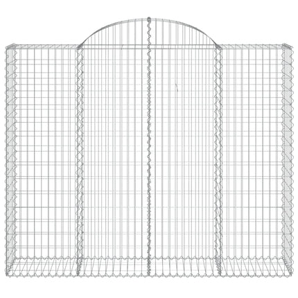 Gabioner bågformade 12 st 200x50x160/180 cm galvaniserat järn