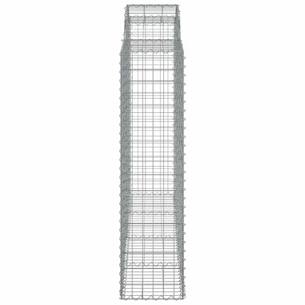 Gabioner bågformade 15 st 200x50x160/180 cm galvaniserat järn