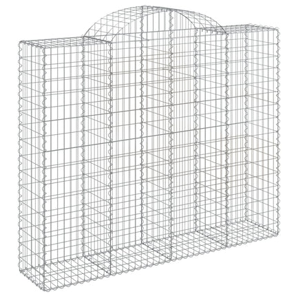 Gabioner bågformade 18 st 200x50x160/180 cm galvaniserat järn