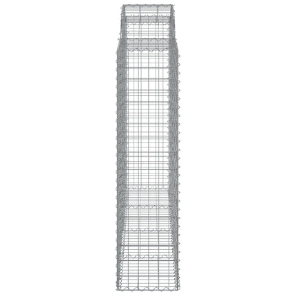 Gabioner bågformade 20 st 200x50x160/180 cm galvaniserat järn