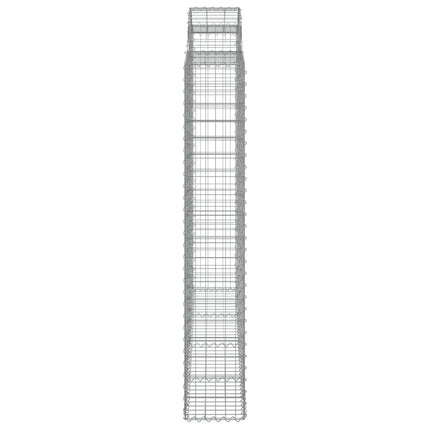 Gabioner bågformade 3 st 200x50x180/200 cm galvaniserat järn