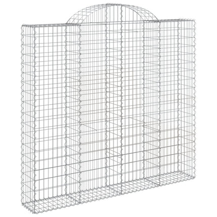 Gabioner bågformade 4 st 200x50x180/200 cm galvaniserat järn