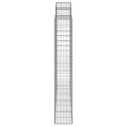 Gabioner bågformade 5 st 200x50x180/200 cm galvaniserat järn