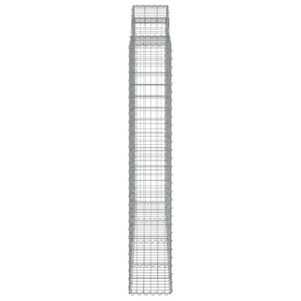 Gabioner bågformade 6 st 200x50x180/200 cm galvaniserat järn