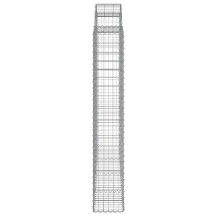Gabioner bågformade 9 st 200x50x180/200 cm galvaniserat järn
