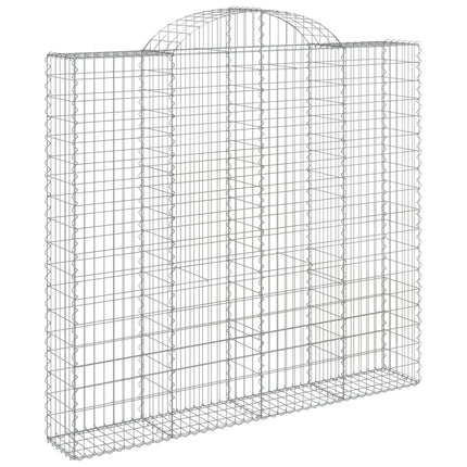 Gabioner bågformade 10 st 200x50x180/200 cm galvaniserat järn