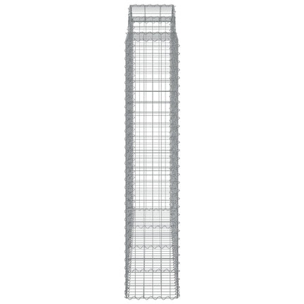 Gabioner bågformade 3 st 200x50x200/220 cm galvaniserat järn