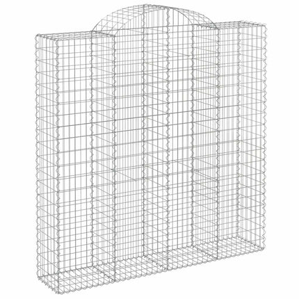 Gabioner bågformade 7 st 200x50x200/220 cm galvaniserat järn