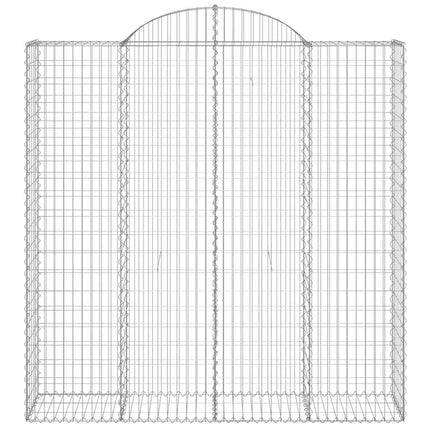 Gabioner bågformade 7 st 200x50x200/220 cm galvaniserat järn