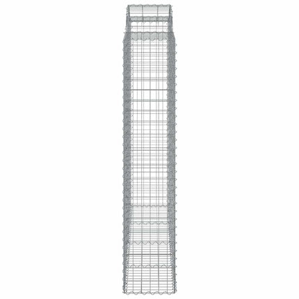 Gabioner bågformade 7 st 200x50x200/220 cm galvaniserat järn