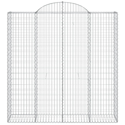 Gabioner bågformade 8 st 200x50x200/220 cm galvaniserat järn