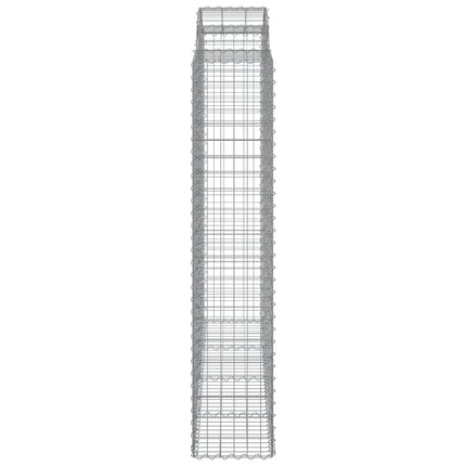 Gabioner bågformade 8 st 200x50x200/220 cm galvaniserat järn