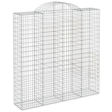 Gabioner bågformade 10 st 200x50x200/220 cm galvaniserat järn