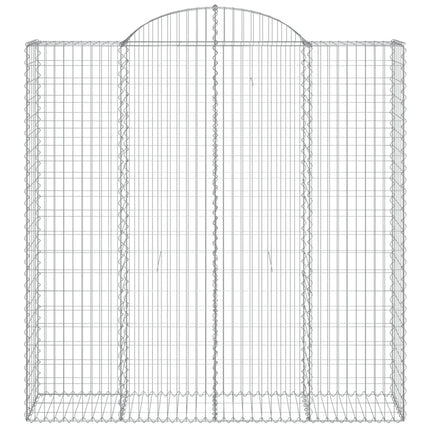 Gabioner bågformade 10 st 200x50x200/220 cm galvaniserat järn