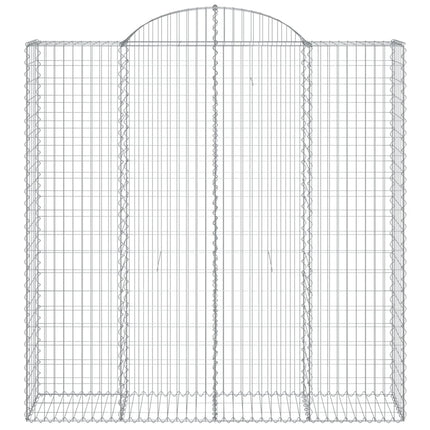 Gabioner bågformade 12 st 200x50x200/220 cm galvaniserat järn