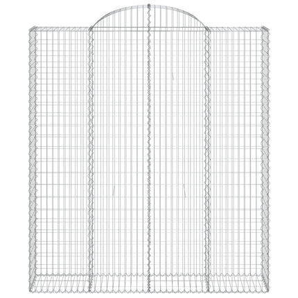 Gabioner bågformade 7 st 200x50x220/240 cm galvaniserat järn