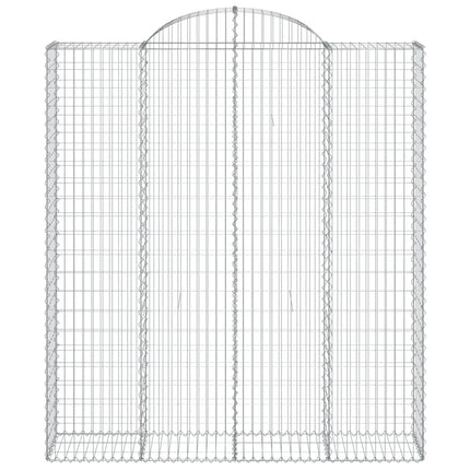 Gabioner bågformade 10 st 200x50x220/240 cm galvaniserat järn