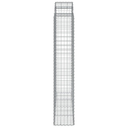 Gabioner bågformade 11 st 200x50x220/240 cm galvaniserat järn