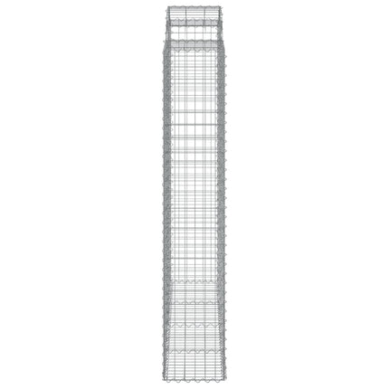 Gabioner bågformade 12 st 200x50x220/240 cm galvaniserat järn
