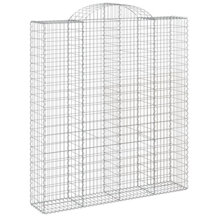 Gabioner bågformade 13 st 200x50x220/240 cm galvaniserat järn