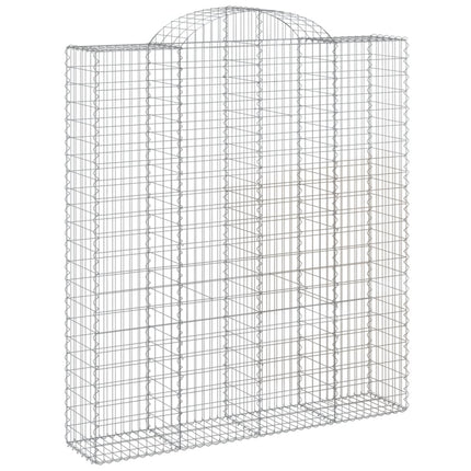 Gabioner bågformade 14 st 200x50x220/240 cm galvaniserat järn