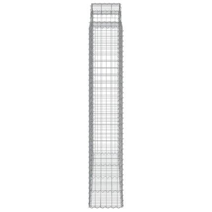 Gabioner bågformade 15 st 200x50x220/240 cm galvaniserat järn
