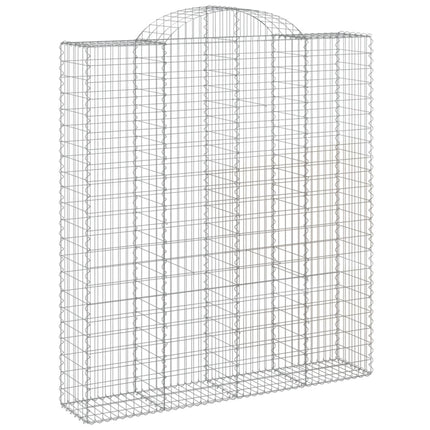Gabioner bågformade 18 st 200x50x220/240 cm galvaniserat järn