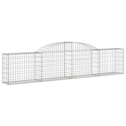 Gabioner bågformade 6 st 300x30x60/80 cm galvaniserat järn